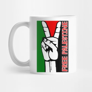 Free Palestine Peace Sign Mug